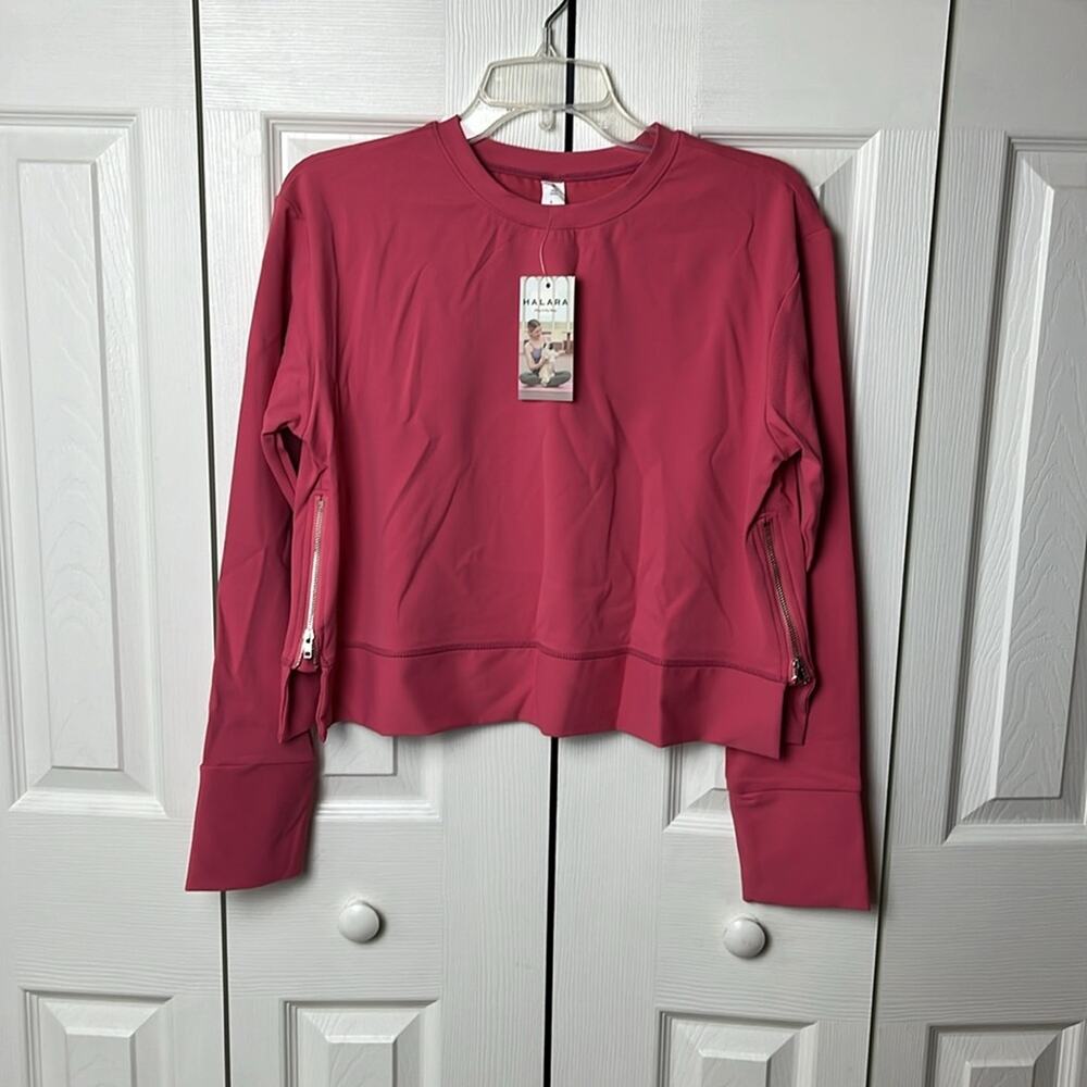Halara Patitoff Activewear Sport Sweater Pink Small